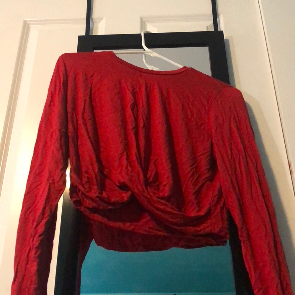 Red crop top